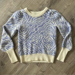 Vero Moda Animal Print Jacquard Sweater in Birch Size Medium